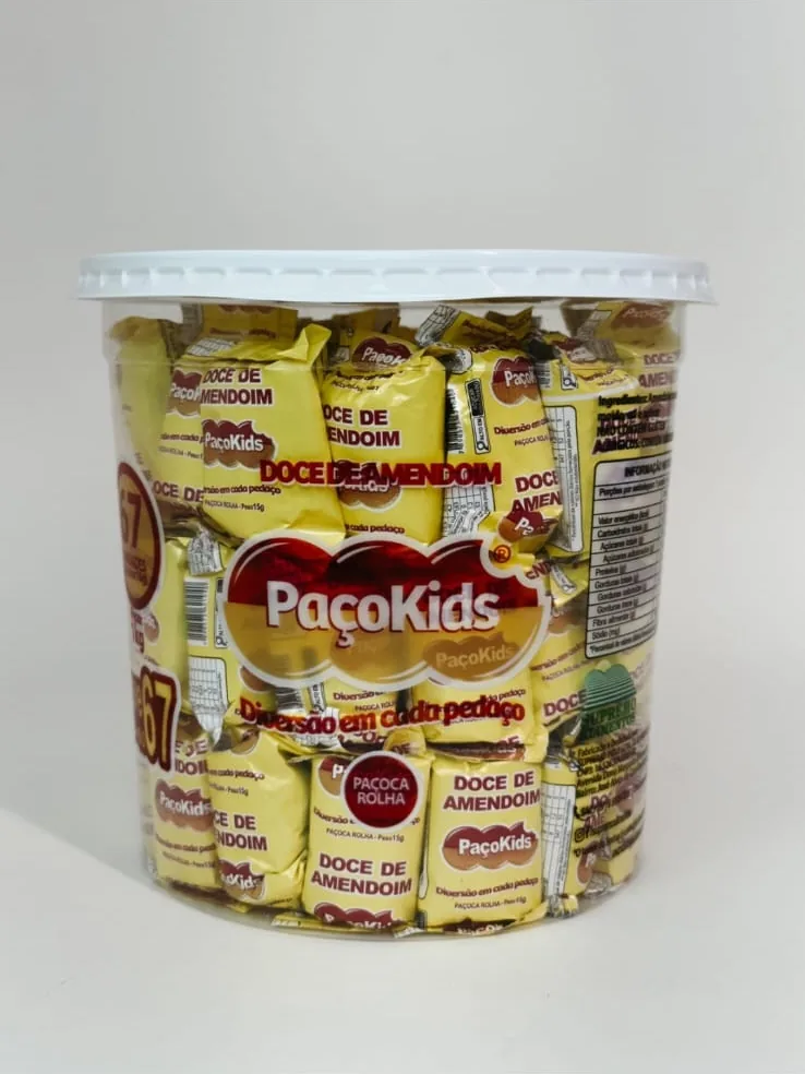 Pote de paçoca PaçoKids